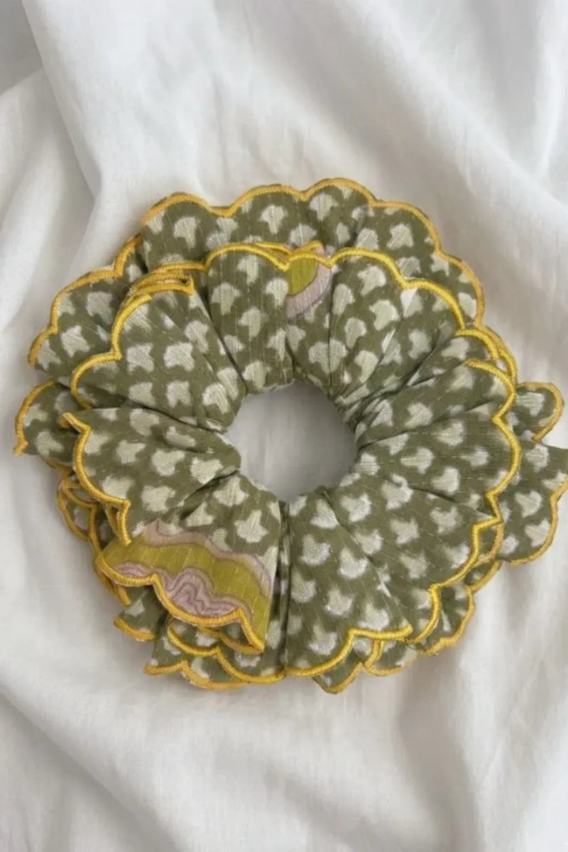 Panna Scallop Scrunchie cotton by JodiLife for women in Singapore