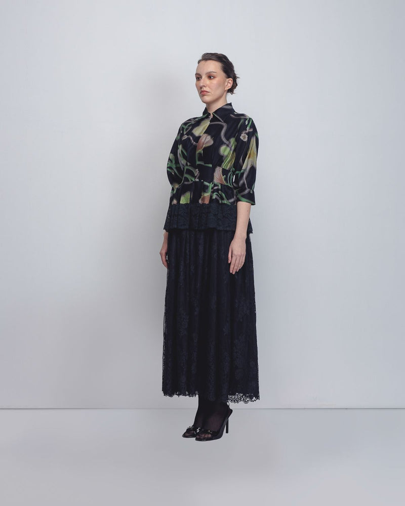 Paron Print Ame Dress - Paron Print + Black Buy Paron Print Ame Dress - Paron Print + Black from C&W | Dresses for Women by Leh Studios in black color for women in Singapore