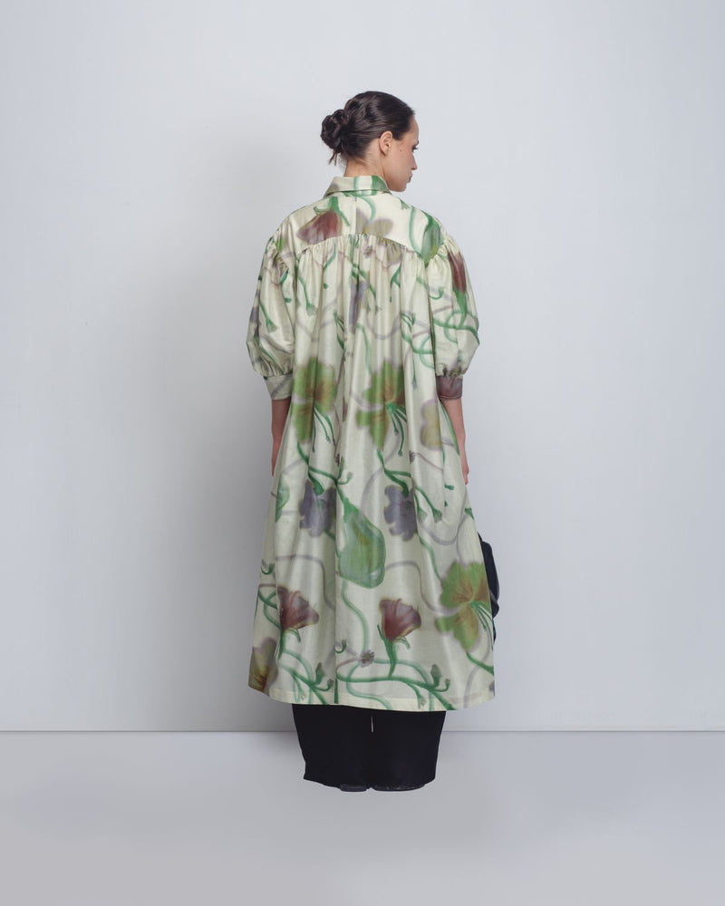Paron Print Drop Shirt Dress - Paron Print in Mint cotton Buy Paron Print Drop Shirt Dress - Paron Print in Mint from C&W | Dresses for Women by Leh Studios for women in Singapore