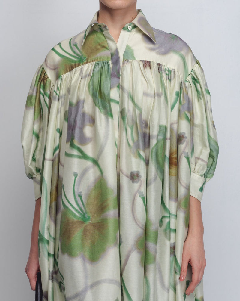 Paron Print Drop Shirt Dress - Paron Print in Mint cotton Buy Paron Print Drop Shirt Dress - Paron Print in Mint from C&W | Dresses for Women by Leh Studios for women in Singapore