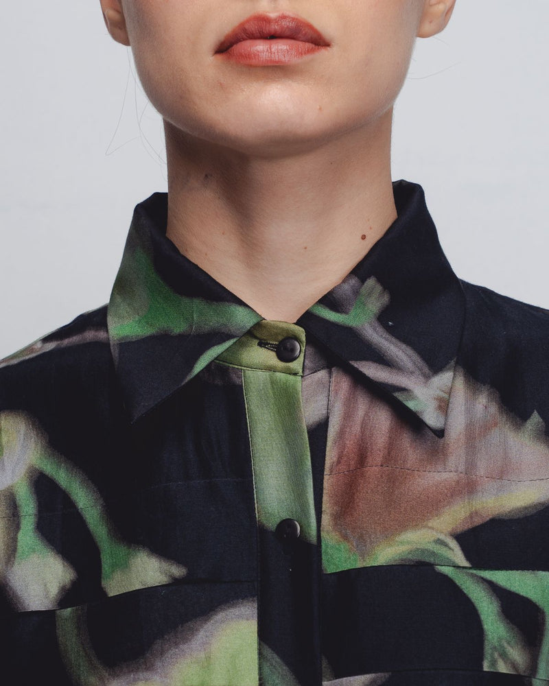 Paron Print Pleated Dress - Paron Print in Black cotton Buy Paron Print Pleated Dress - Paron Print in Black from C&W | Dresses for Women by Leh Studios in black color for women in Singapore