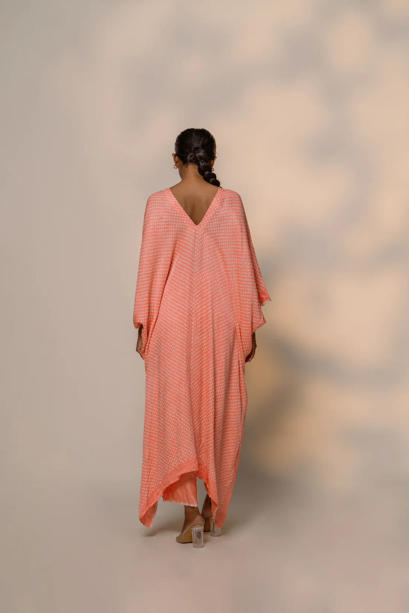 SAKURA SET-PEACH silk by Dyelogue in peach color for women in Singapore