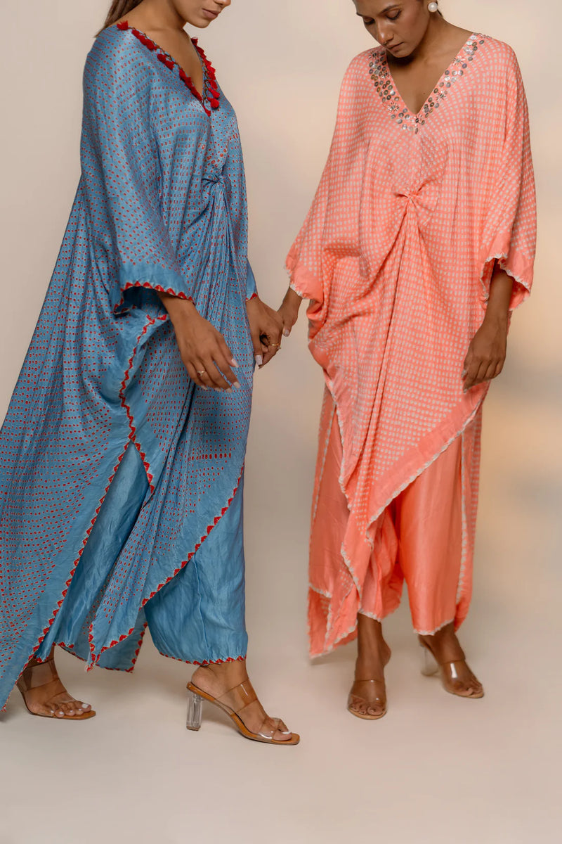 SAKURA SET-PEACH silk by Dyelogue in peach color for women in Singapore