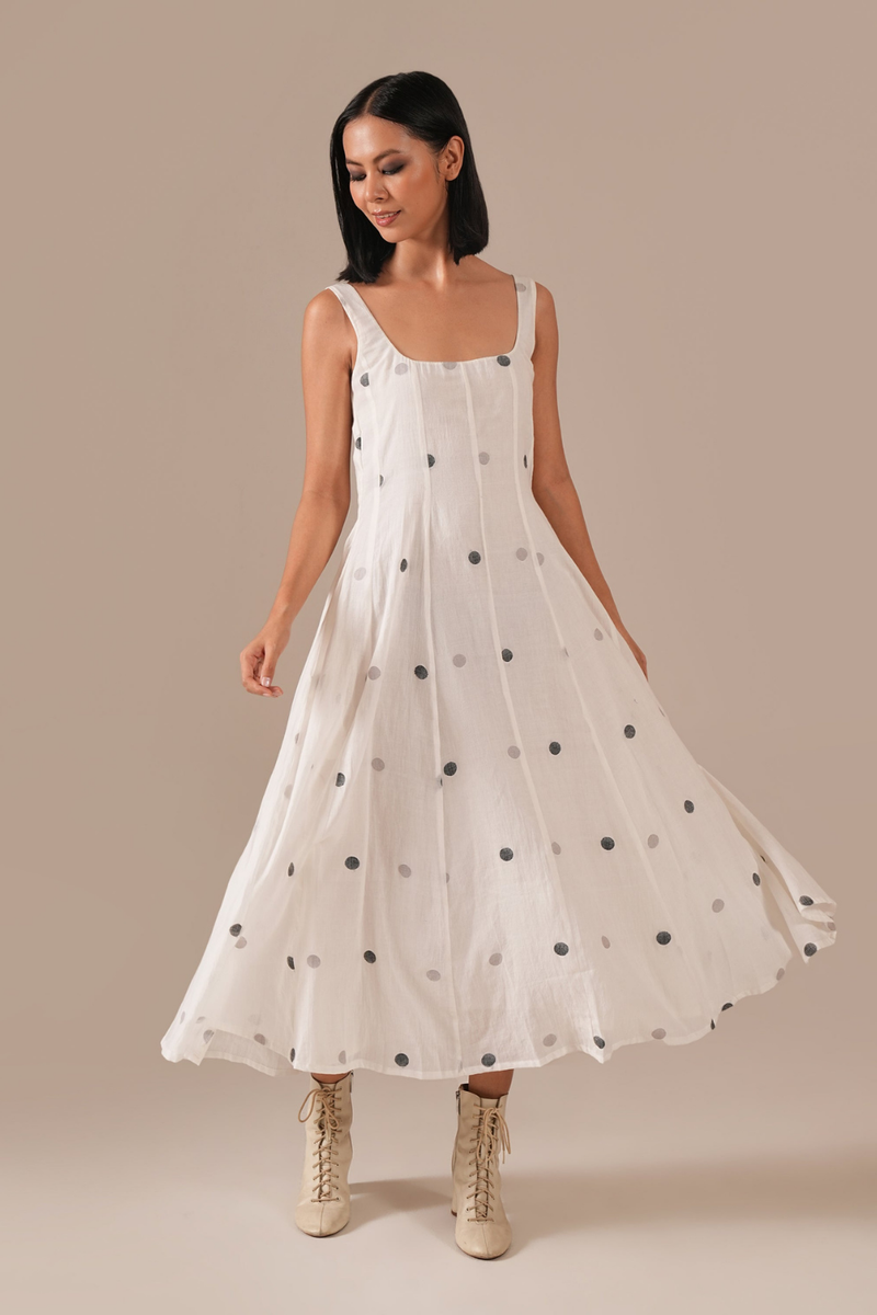 PEARL SPARK DRESS 100% cotton Buy PEARL SPARK DRESS from C&W | Dresses for Women by Indigo Dreams in white color for women in Singapore