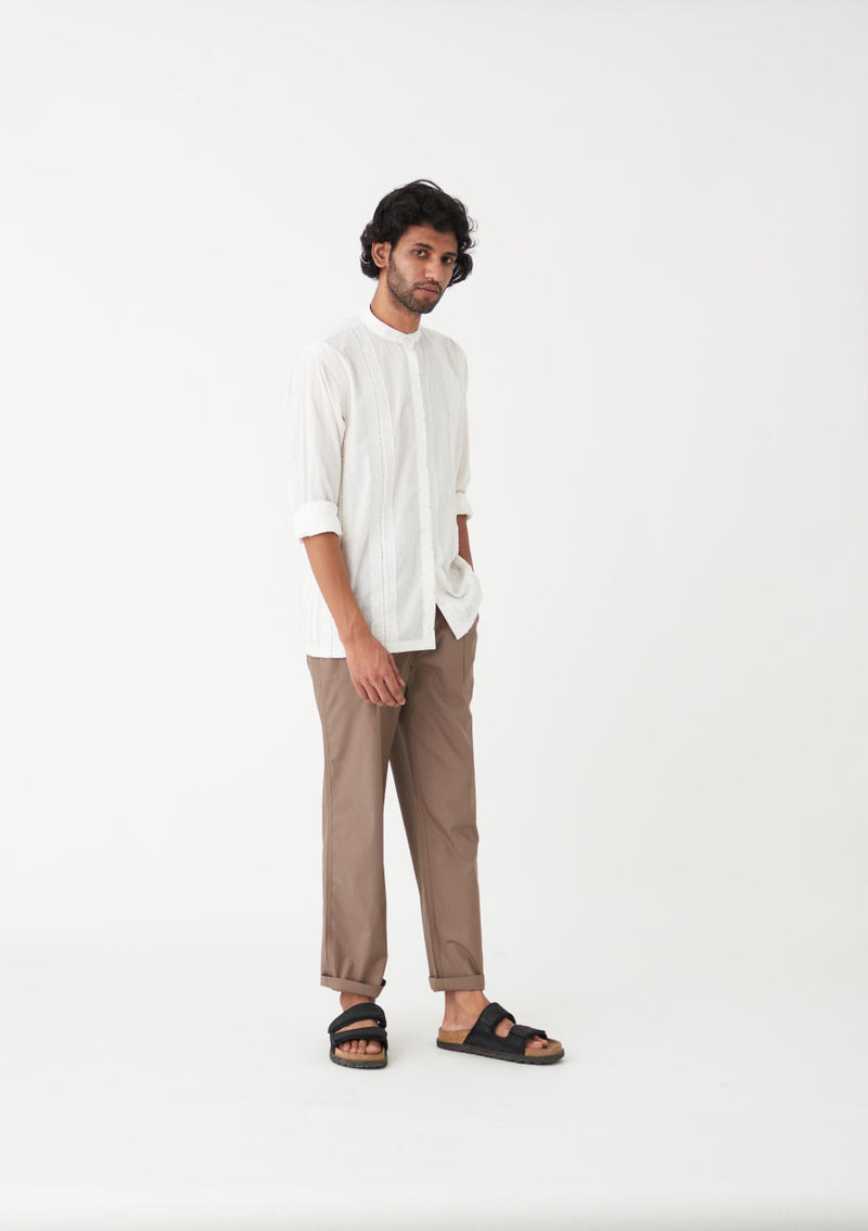 CEDAR EMB. SHIRT CO-ORD poplin by THREE Men for men in Singapore