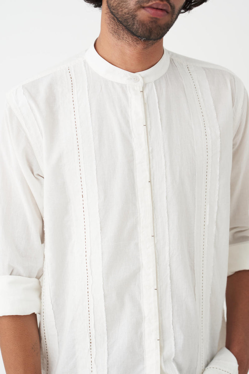 CEDAR EMB. SHIRT CO-ORD poplin by THREE Men for men in Singapore