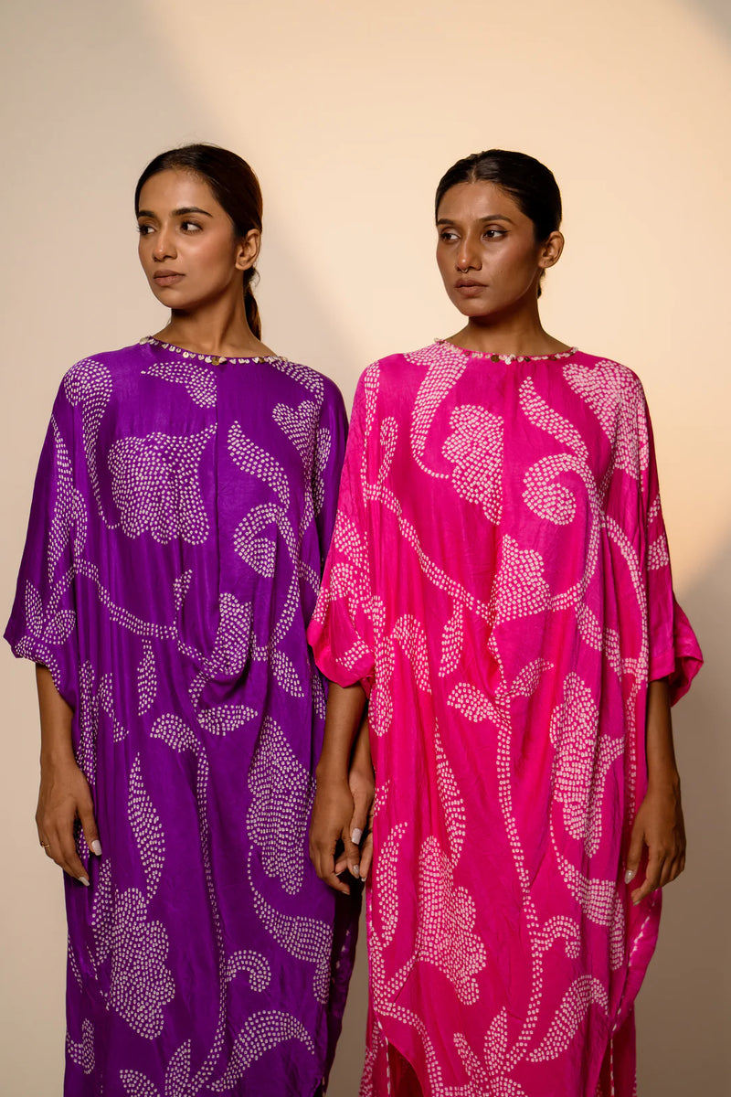 IKEBANA SET-PINK silk by Dyelogue in pink color for women in Singapore