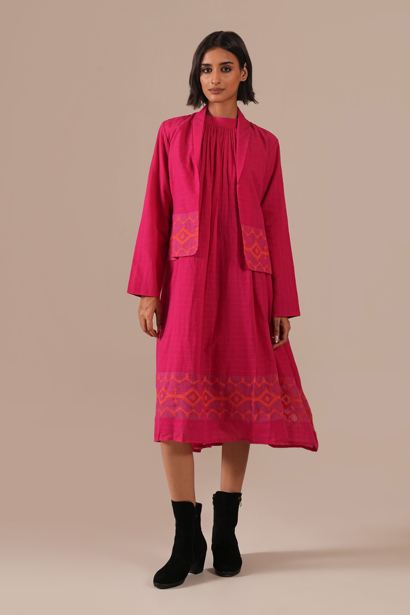 PINK AURA SET 100% cotton Buy PINK AURA SET from C&W | Co-Ord Sets for Women by Indigo Dreams in pink color for women in Singapore