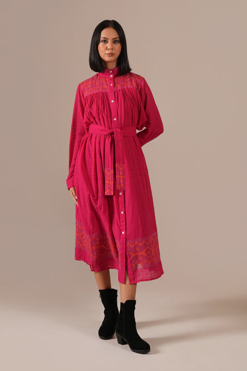 PINK DUSK DRESS 100% cotton Buy PINK DUSK DRESS from C&W | Dresses for Women by Indigo Dreams in pink color for women in Singapore