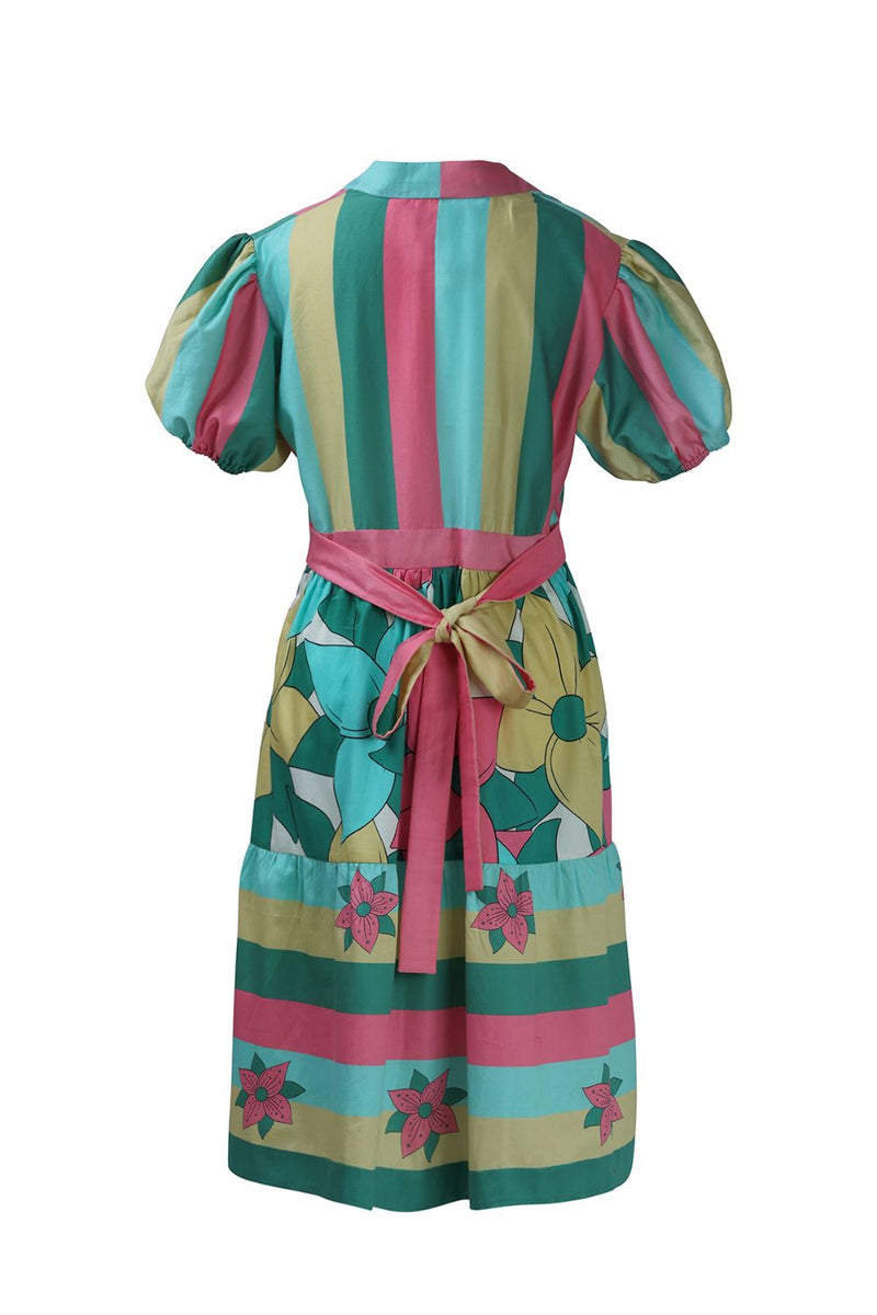Multicolor Short Tier Dress cotton Buy Multicolor Short Tier Dress from C&W | Dresses for Women by Kritika Murarka in multi color for women in Singapore