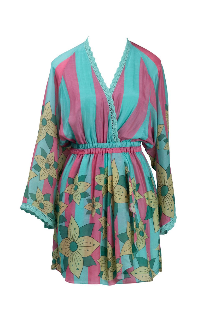 Pink Blue Stripe Jumper silk Buy Pink Blue Stripe Jumper from C&W | Jumpsuits for Women by Kritika Murarka in blue color for women in Singapore