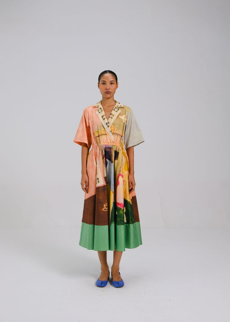 PRINTBLOCK DRESS - MORNING COFFEE cotton by CORD for women in Singapore