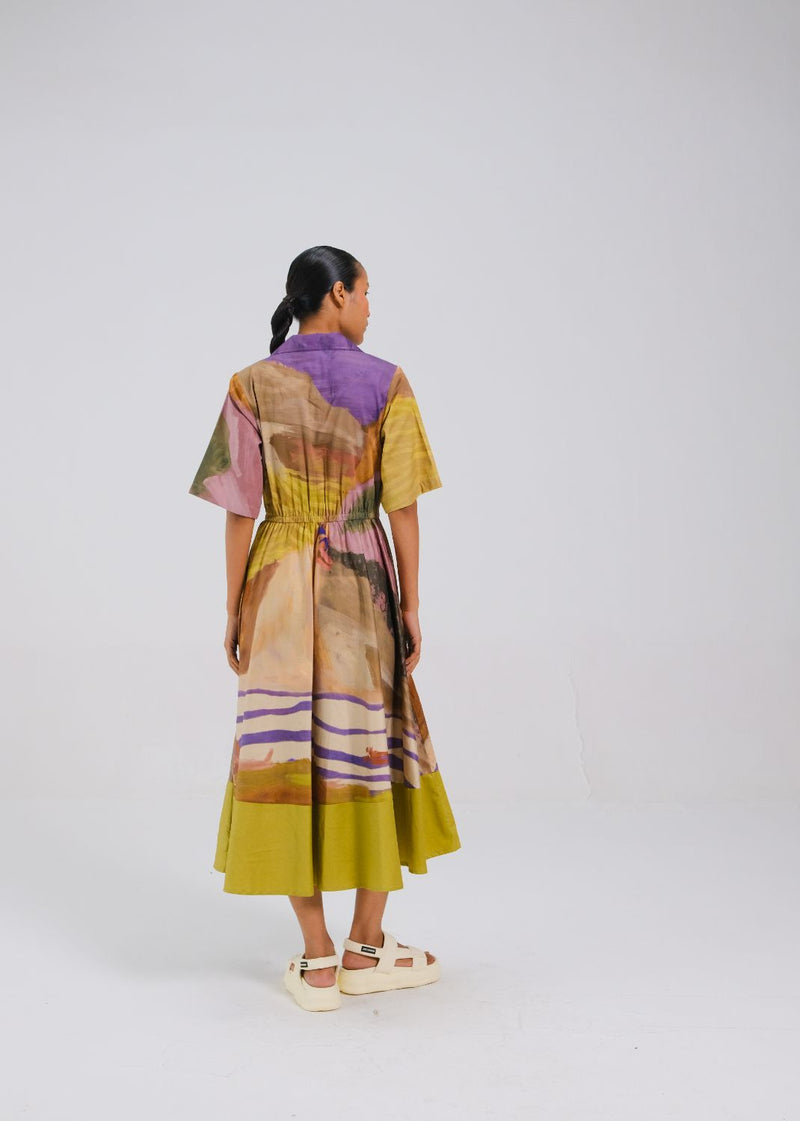 PRINTBLOCK DRESS - SWIMMERS cotton by CORD for women in Singapore