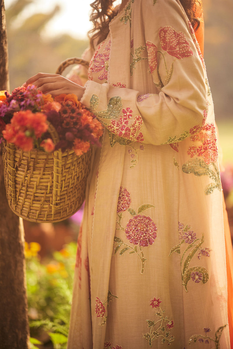 Parisa Dress Set chanderi by Paulmi & Harsh in pink for women in Singapore