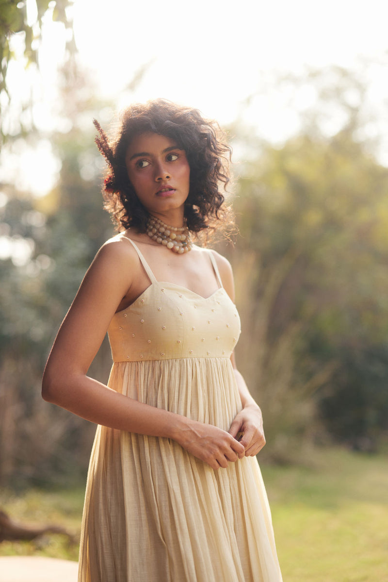 Raine Jacket Set chanderi by Paulmi & Harsh in ivory for women in Singapore
