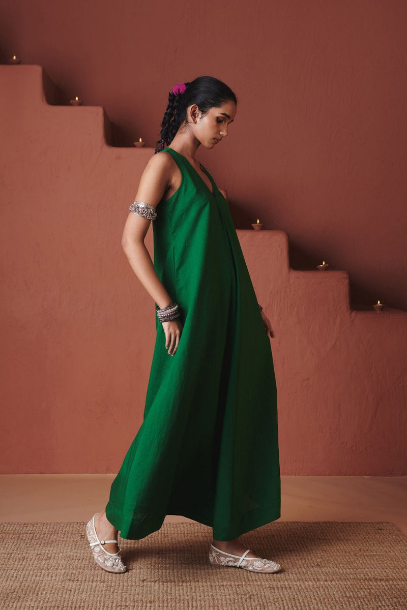 Panna Linen Flared Dress