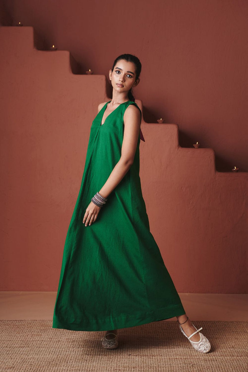 Panna Linen Flared Dress