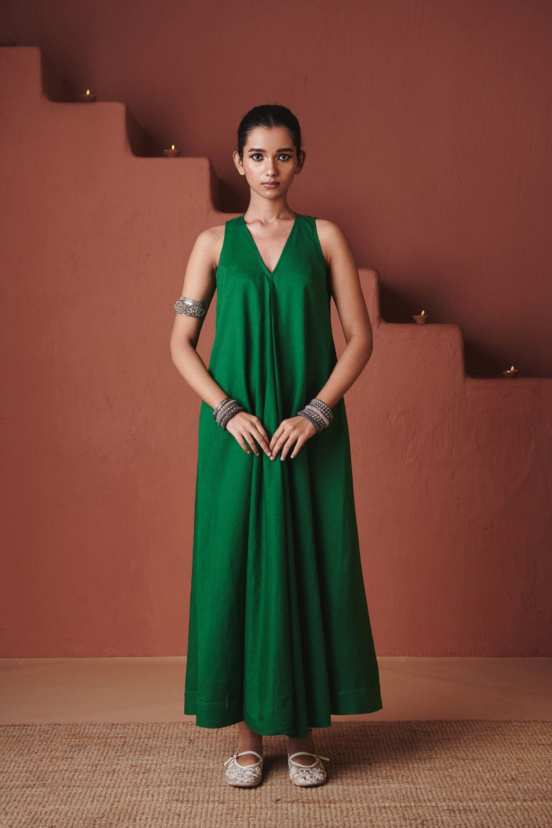 Panna Linen Flared Dress