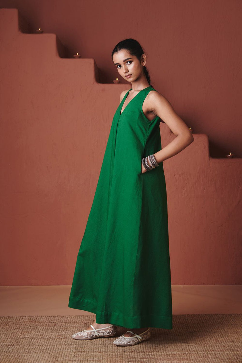 Panna Linen Flared Dress