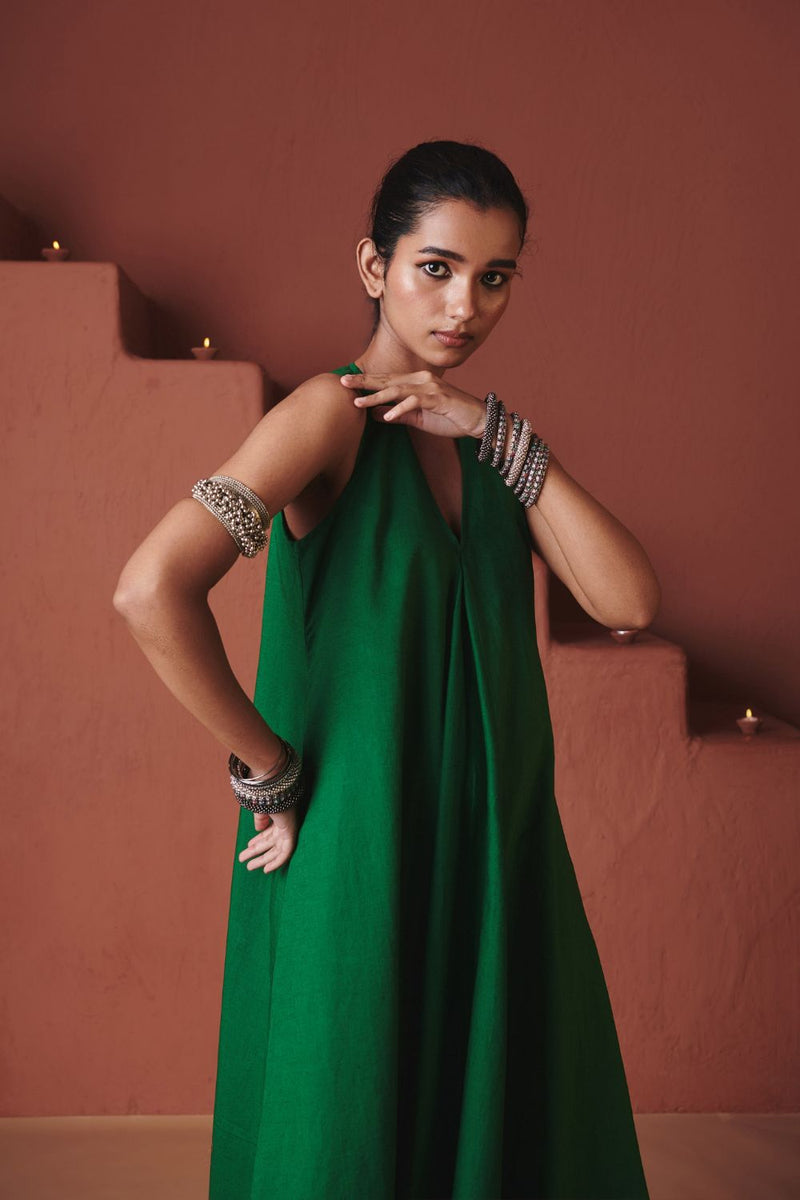 Panna Linen Flared Dress