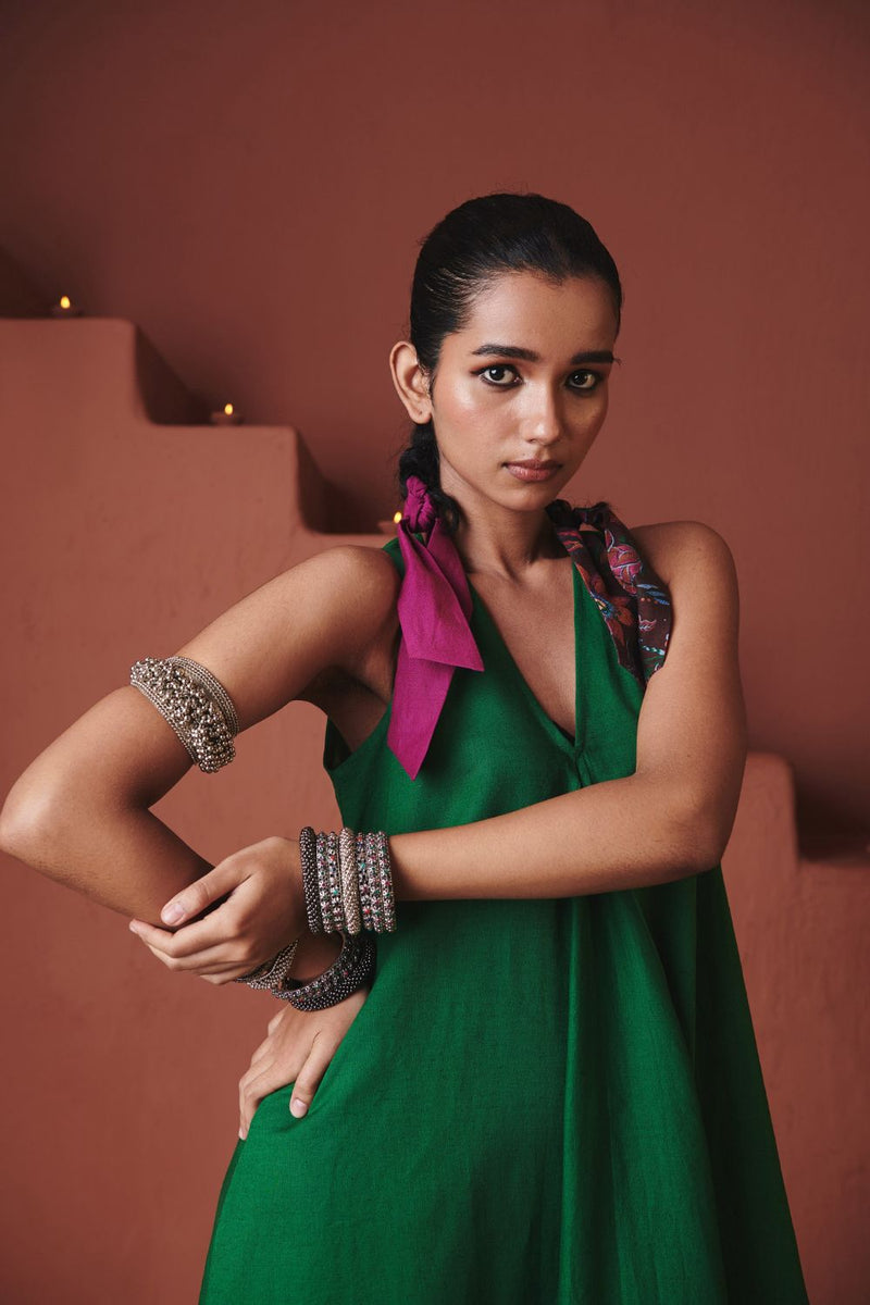 Panna Linen Flared Dress