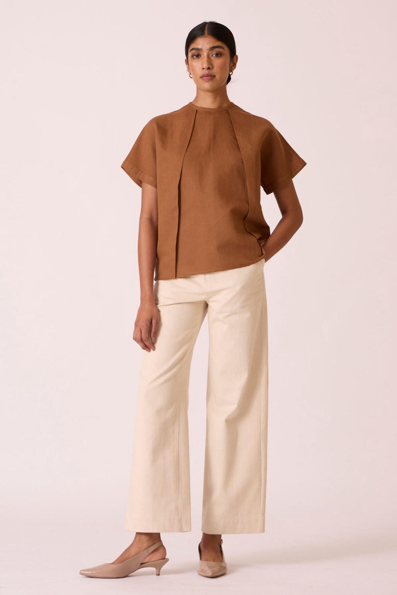 Pam Brown Top cotton by The Summer House for women in Singapore