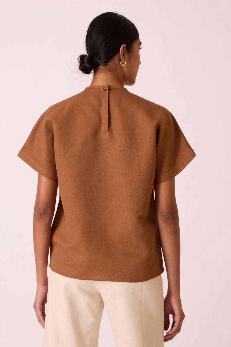 Pam Brown Top cotton by The Summer House for women in Singapore