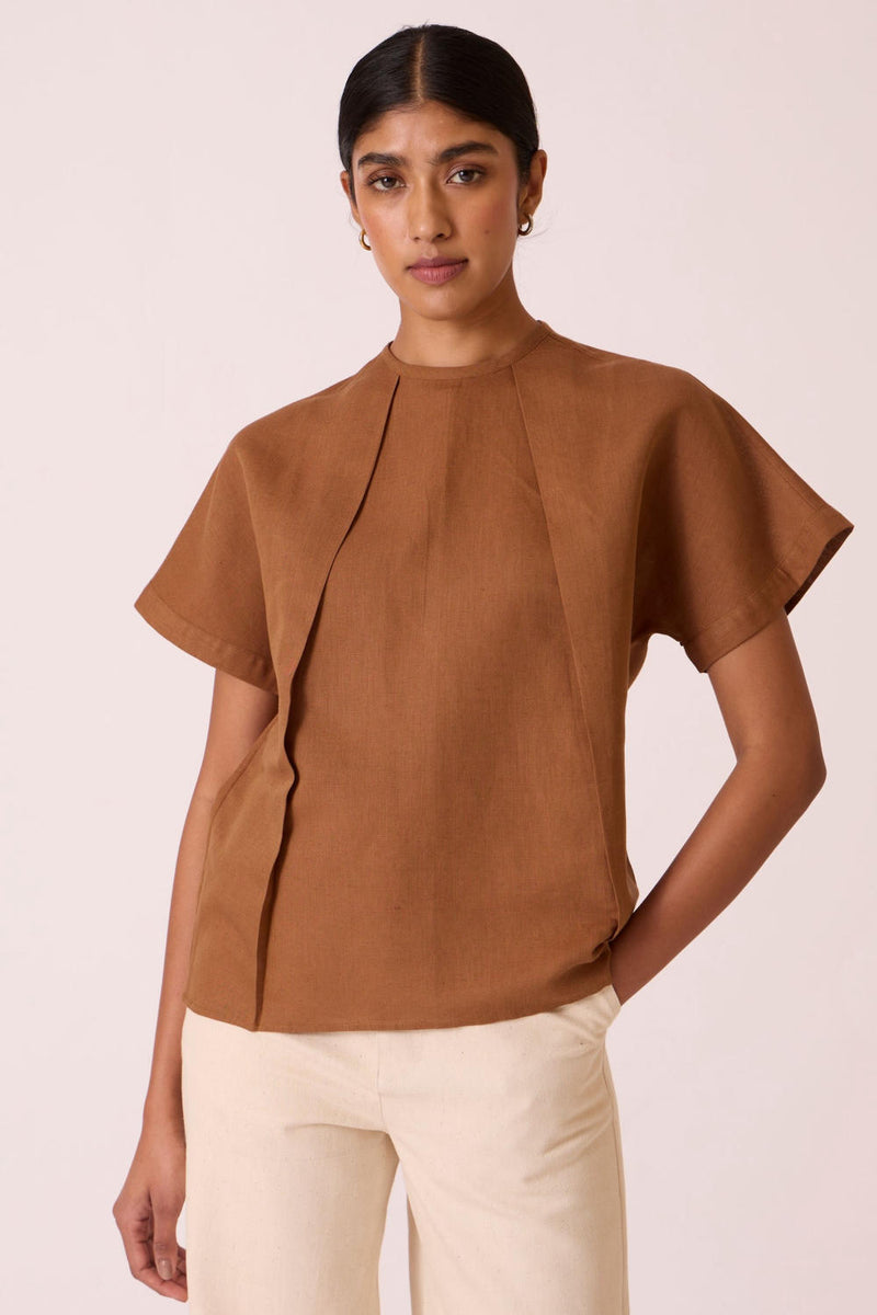 Pam Brown Top cotton by The Summer House for women in Singapore