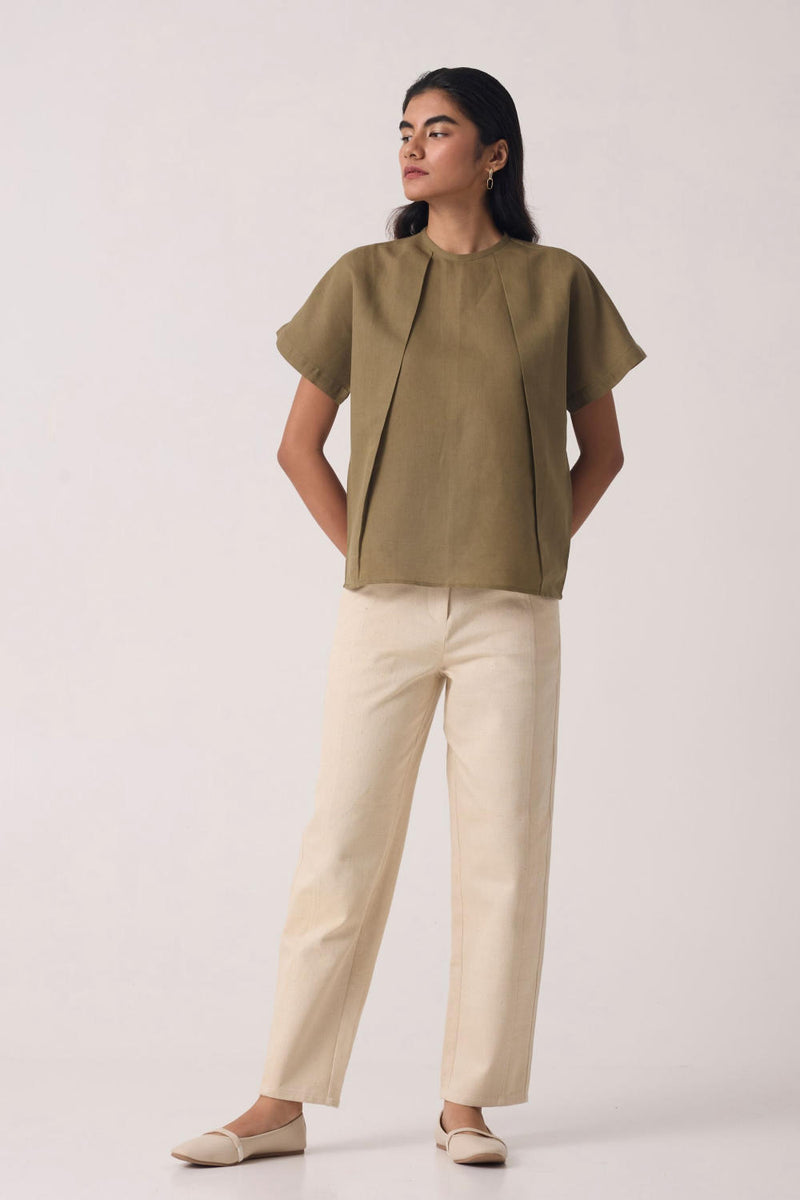 Pam Olive Top cotton by The Summer House for women in Singapore