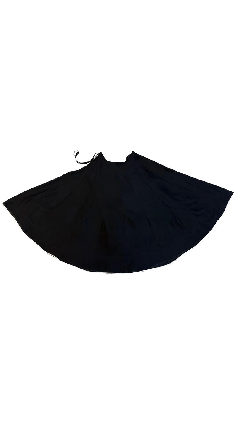 Para Sol Skirt-Black chanderi skirt by Ka-Sha in black for women in Singapore