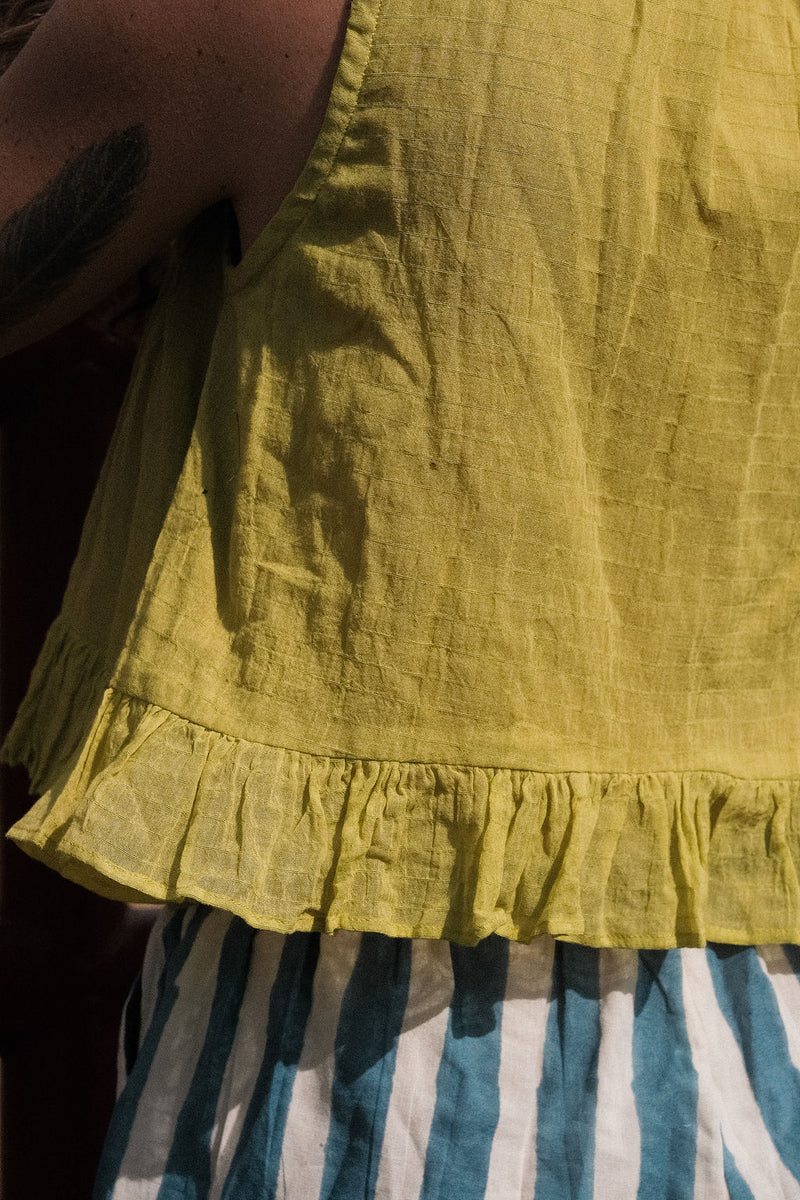 Alice's top - Parrot green by World of Crow in green color for women in Singapore