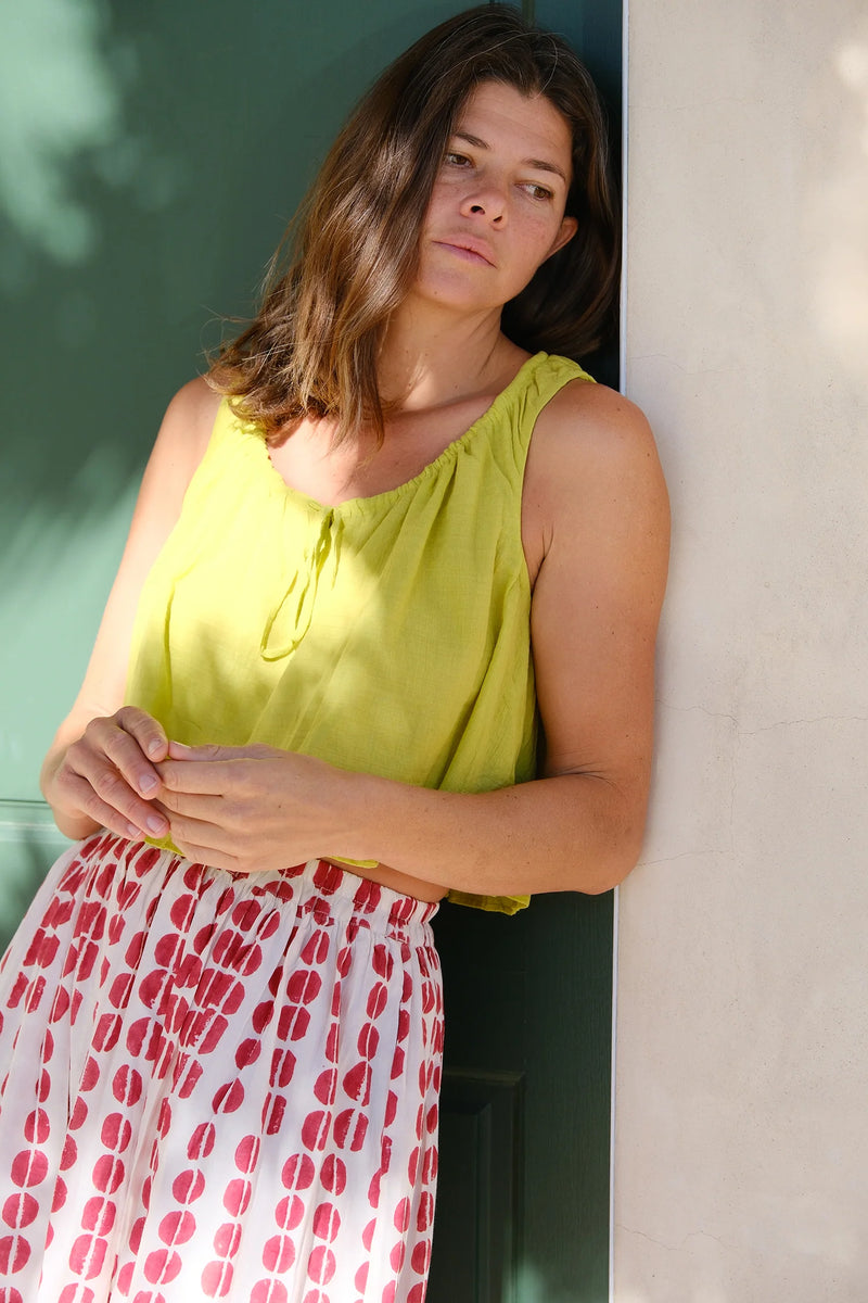 Alice's top - Parrot green by World of Crow in green color for women in Singapore