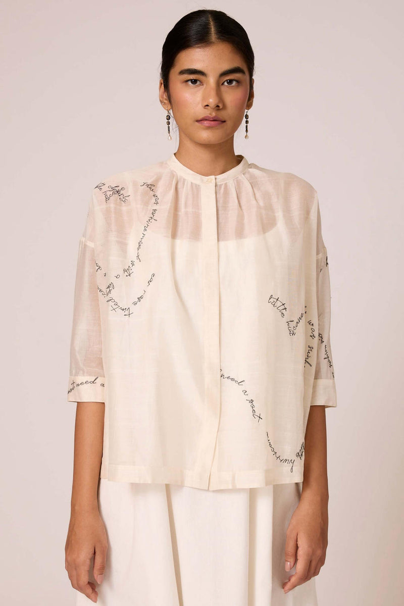Pele - Top chanderi by The Summer House for women in Singapore