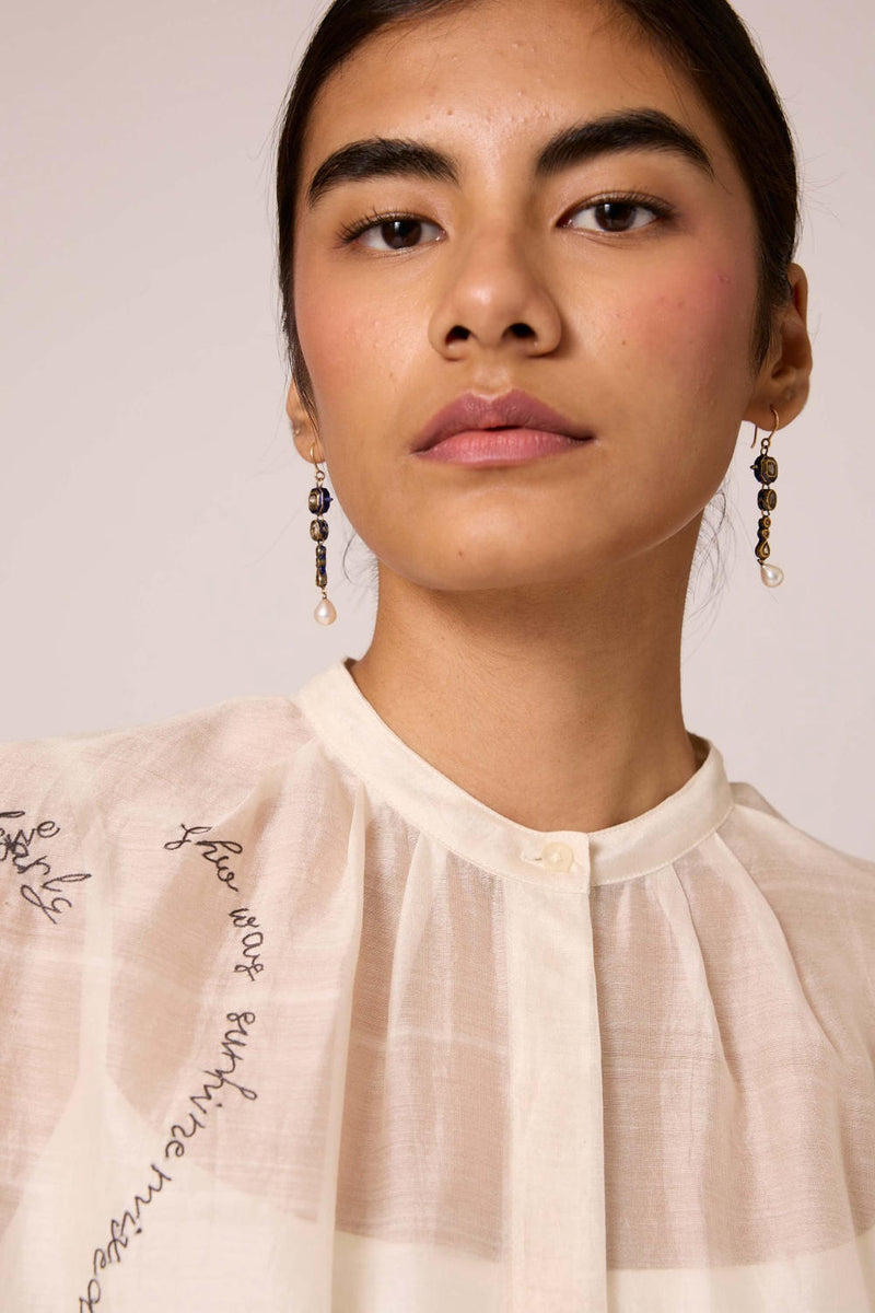 Pele - Top chanderi by The Summer House for women in Singapore