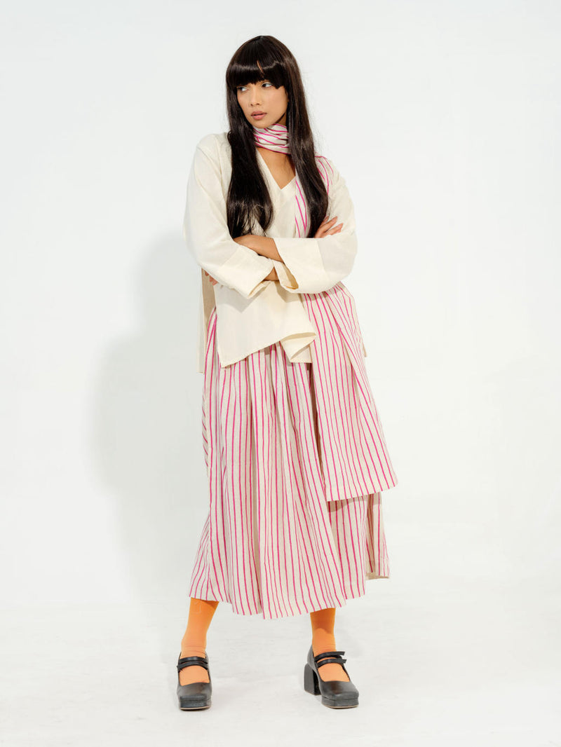 Pepper Top cotton matty tops and shirts by Stoique in natural, pink for women in Singapore