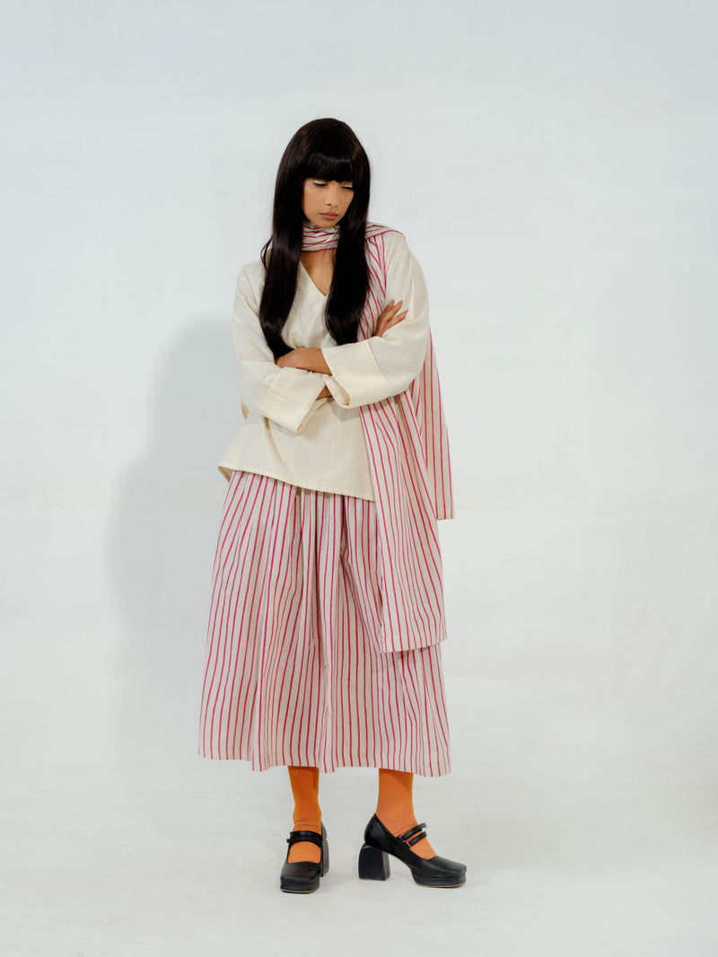 Pepper Top cotton matty tops and shirts by Stoique in natural, pink for women in Singapore