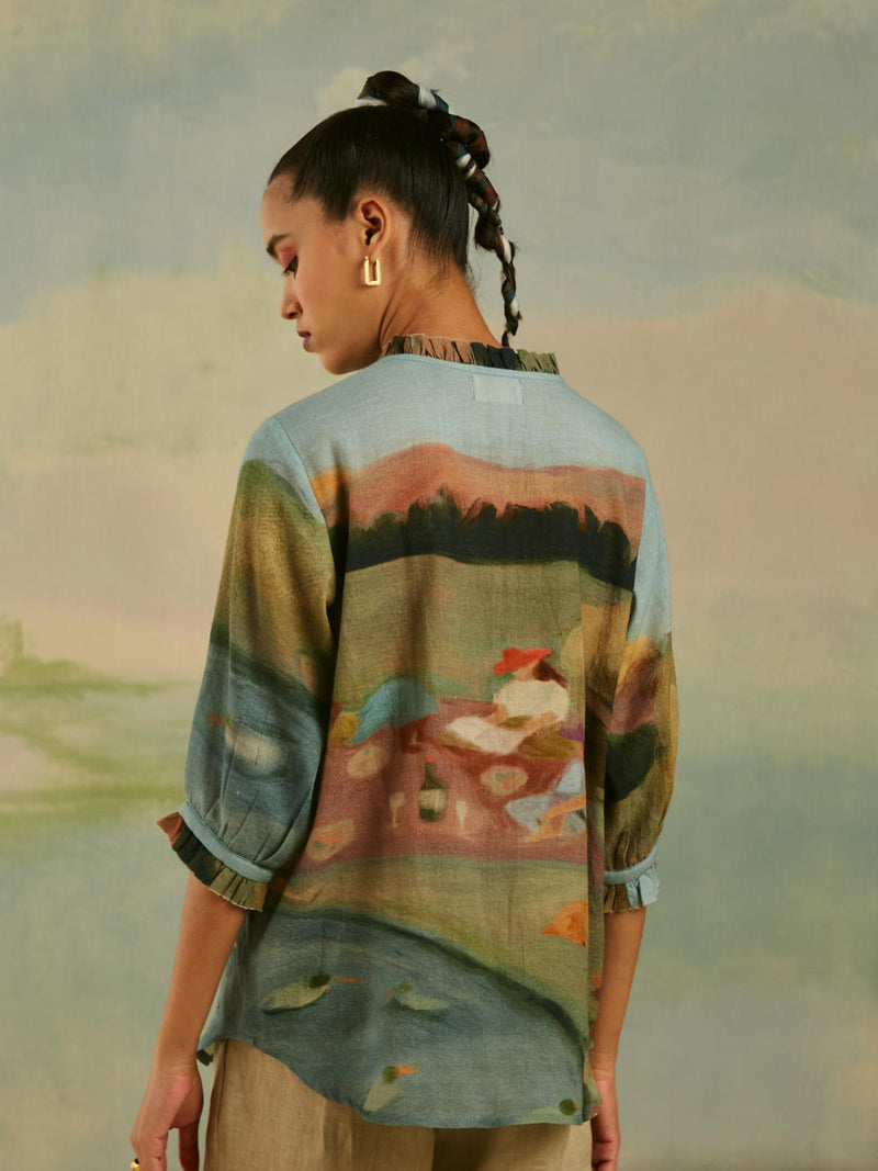 Peru Shirt - Spring linen Top & Tunics by CORD for women in Singapore