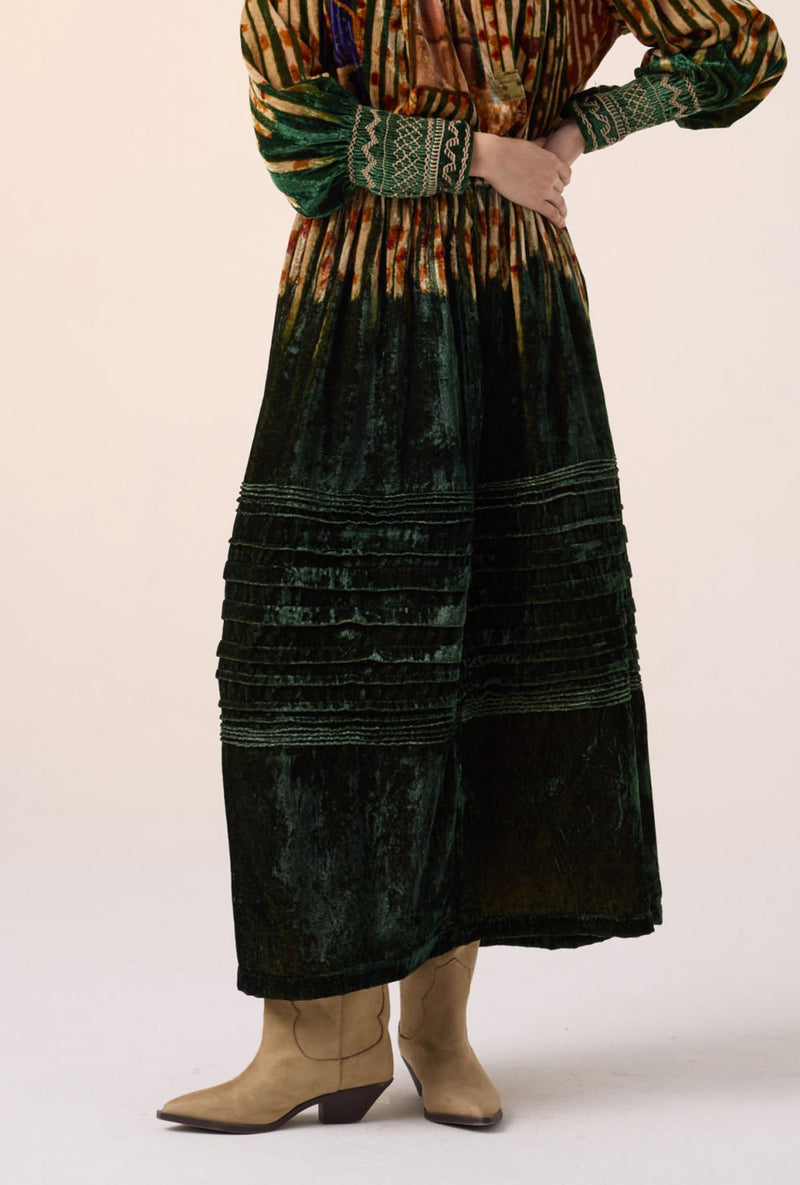 PINTUCK SKIRT -GREEN HOME ALONE by CORD for women in Singapore