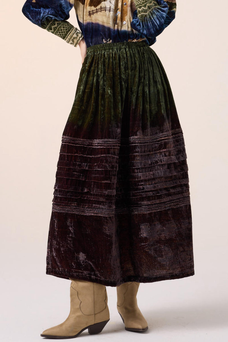 PINTUCK SKIRT -PURPLE VILLAGE by CORD for women in Singapore