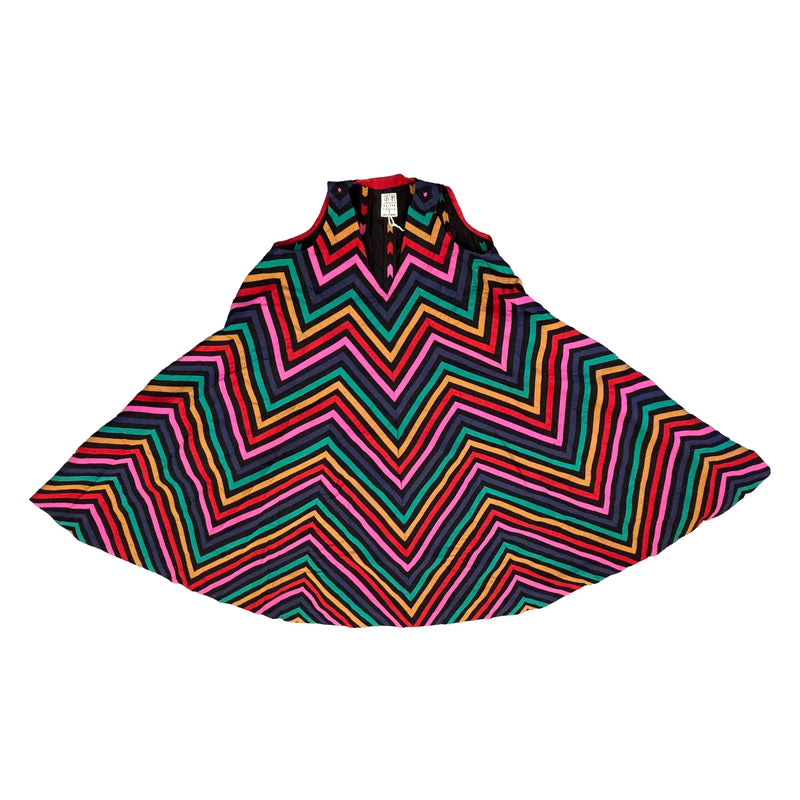 Plum Rangoli Dress-Multicolour cotton dress by Ka-Sha in multicolor for women in Singapore