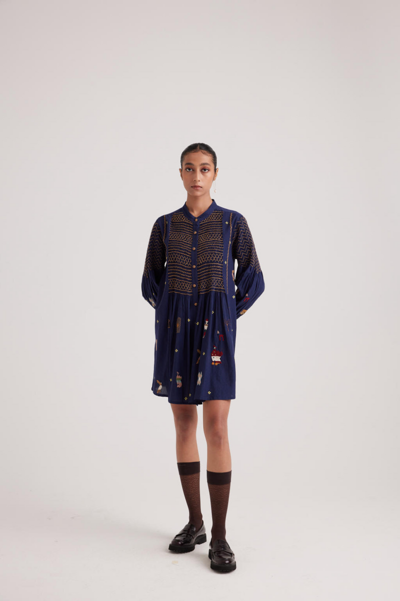 Porto Top-Folk Ink cotton by CORD for women in Singapore