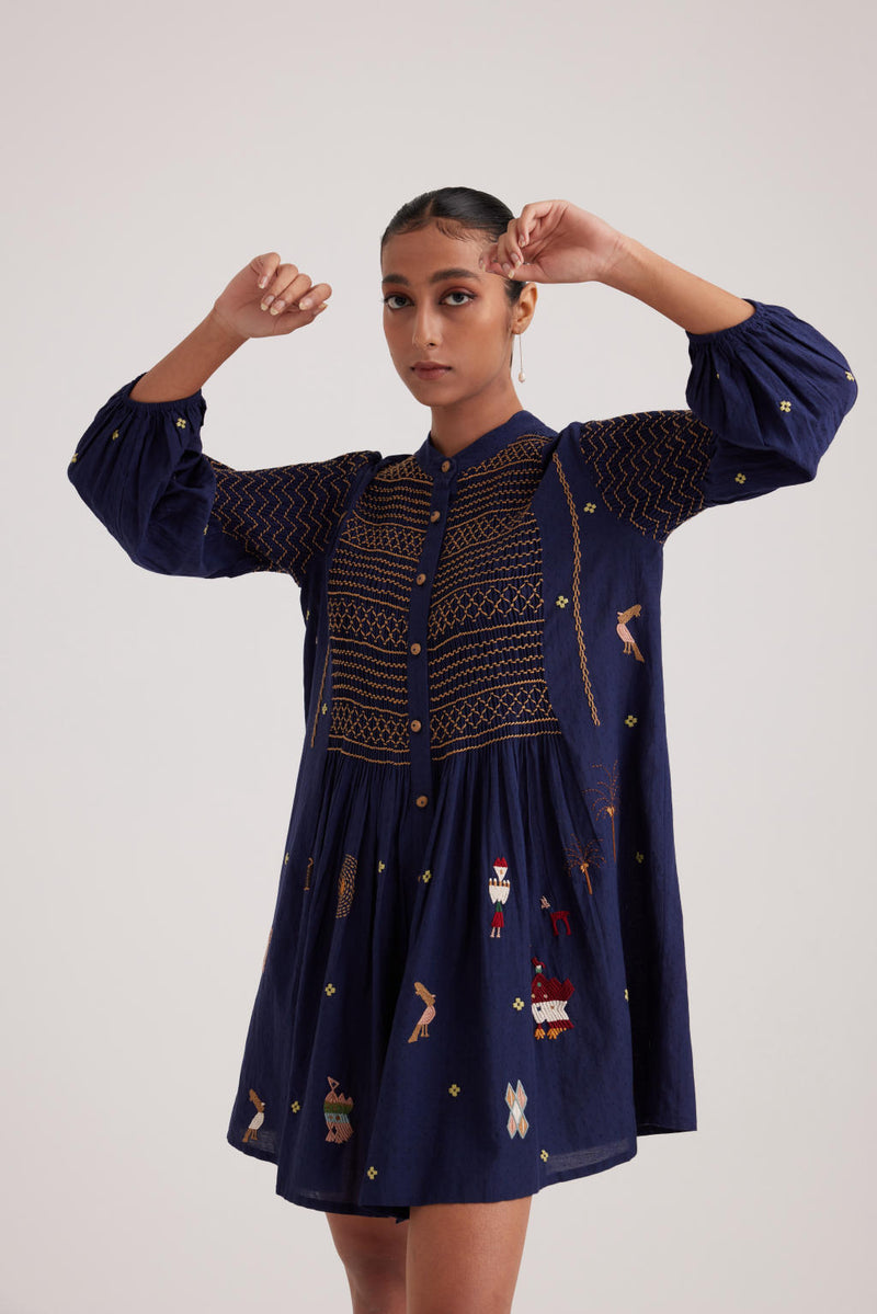 Porto Top-Folk Ink cotton by CORD for women in Singapore
