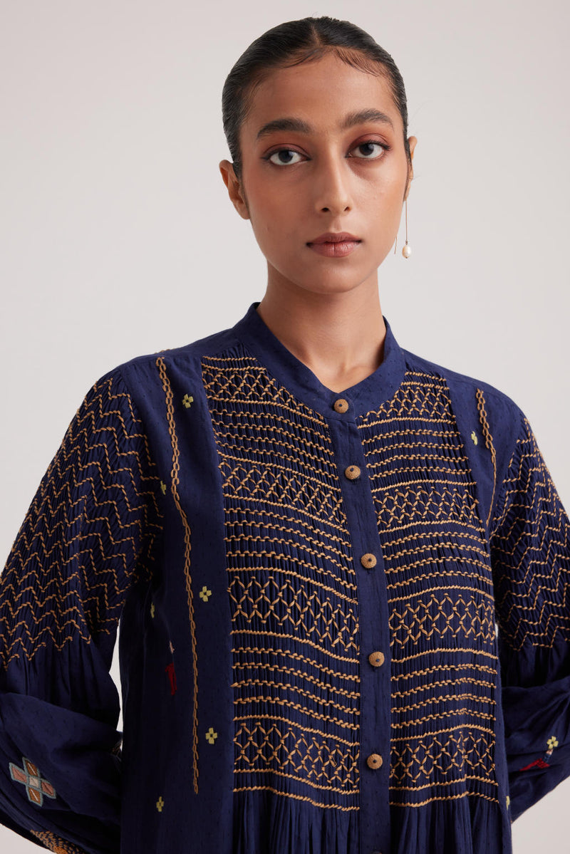 Porto Top-Folk Ink cotton by CORD for women in Singapore