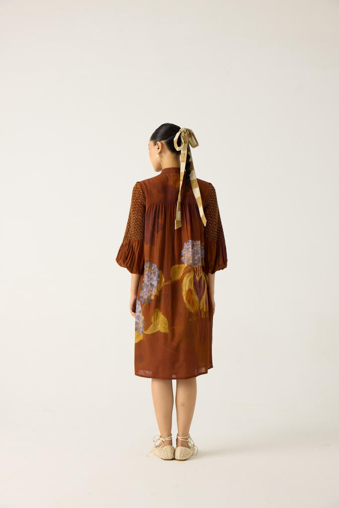 PORTO DRESS-FOLIAGE cotton by CORD in multi for women in Singapore