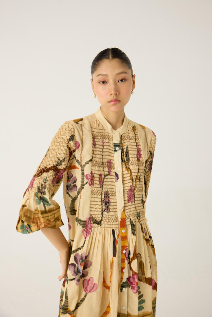 PORTO DRESS-SAFARI cotton by CORD in multi for women in Singapore