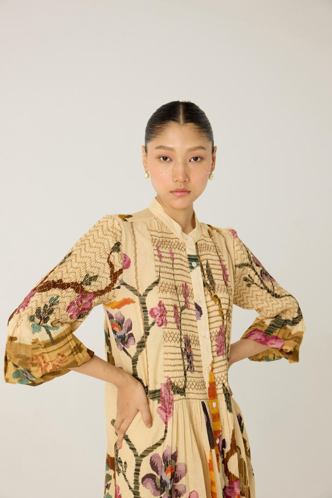 PORTO DRESS-SAFARI cotton by CORD in multi for women in Singapore