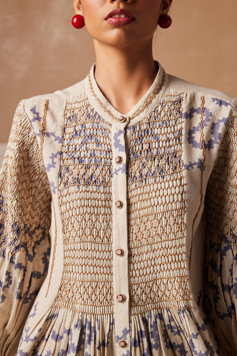 Porto top-Ivory Spiral cotton by CORD for women in Singapore
