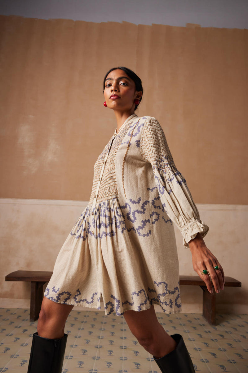 Porto top-Ivory Spiral cotton by CORD for women in Singapore