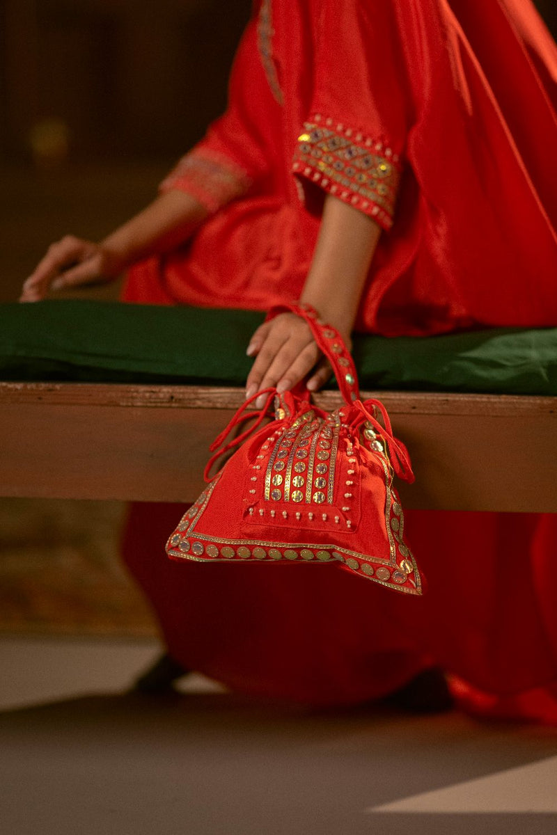 Ramani Red Chamak Potli- Red