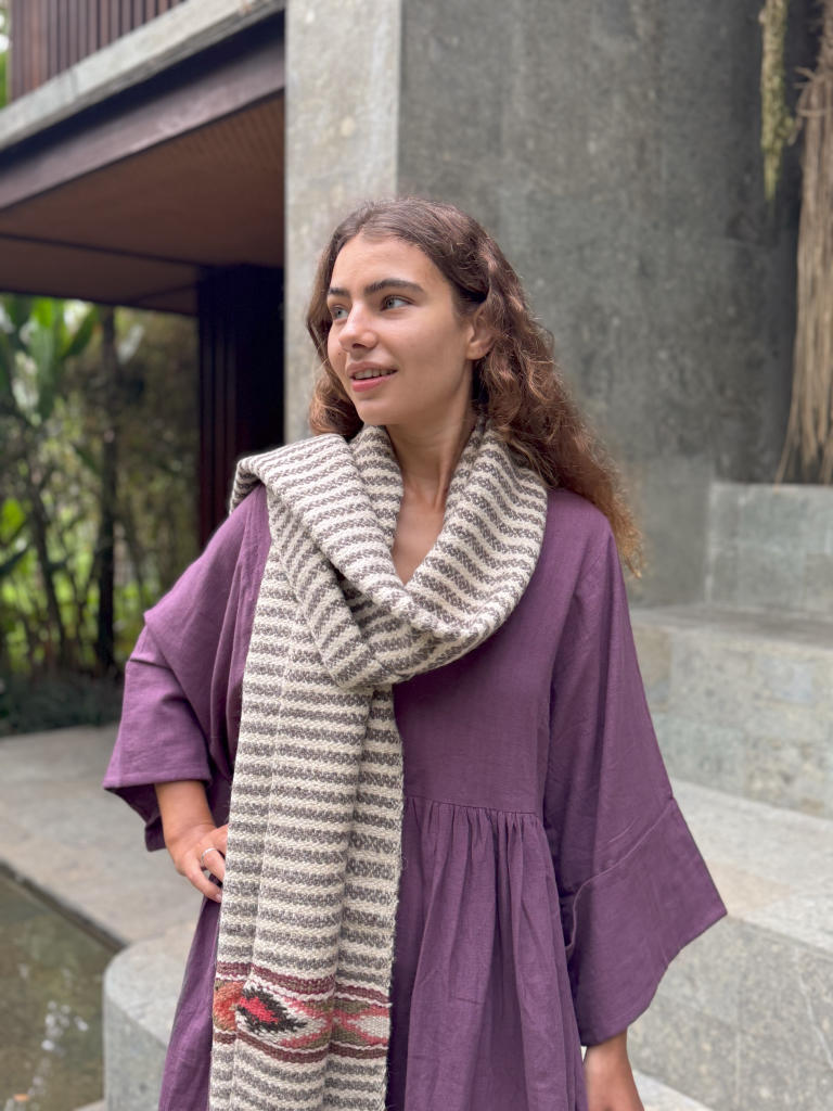 Purple Gathered Dress cotton by World of Crow in purple color for women in Singapore